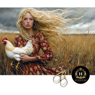 Unique Prairie Girl Chicken Country Western Rustic Tissue Paper