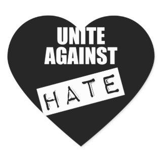 Unite Against Hate Heart Sticker