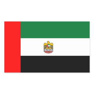 United Arab Emirates flag and emblem Rectangular Sticker