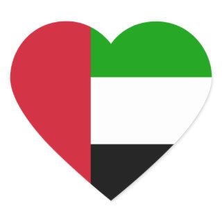 united arab emirates flag heart sticker