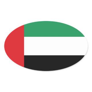 United Arab Emirates Flag Oval Sticker