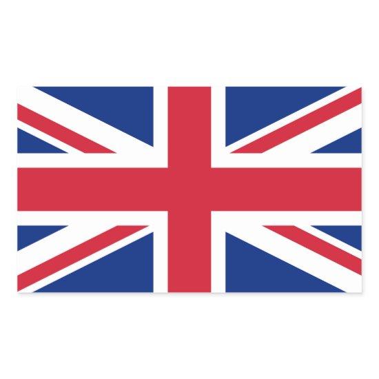United Kingdom Union Jack Flag of British Colonies Rectangular Sticker