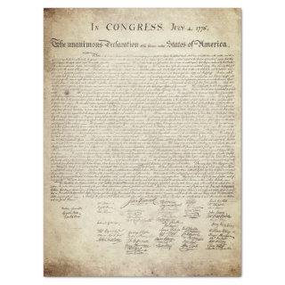 UNITED STATES DECLARATION OF INDEPENDENCE 1776 TISSUE PAPER