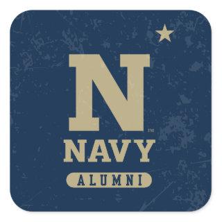 United States Naval Academy Alumni Distressed Square Sticker