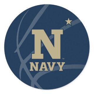 United States Naval Academy Basketball Classic Round Sticker