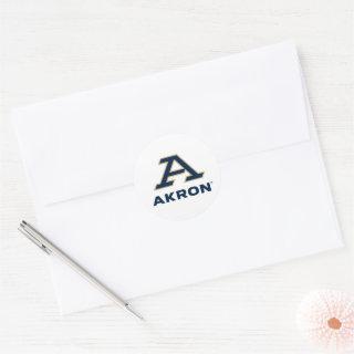 University of Akron | A Akron Classic Round Sticker