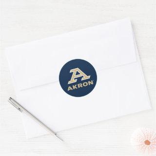 University of Akron | A Akron Classic Round Sticker