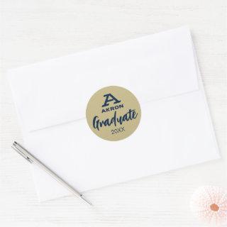 University of Akron | A Akron Classic Round Sticker