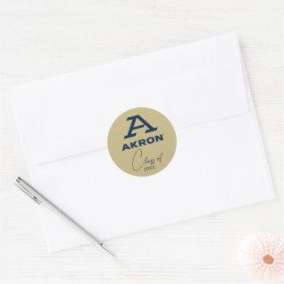 University of Akron | A Classic Round Sticker