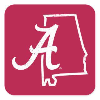 University of Alabama - Vintage State Logo Square Sticker