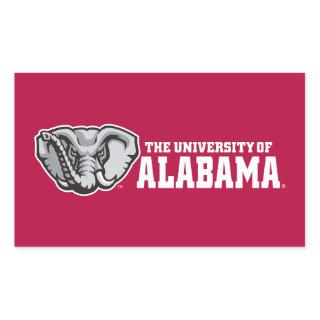 University of Alabama with Big Al Rectangular Sticker