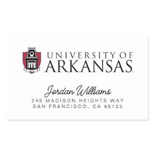 University of Arkansas Official Logo Rectangular Sticker
