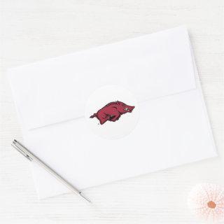 University of Arkansas Razorbacks Logo Classic Round Sticker