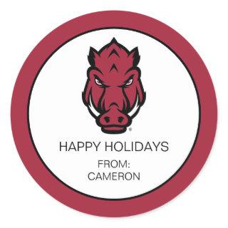University of Arkansas Razorbacks Logo Classic Round Sticker