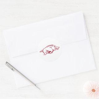 University of Arkansas Razorbacks Logo Classic Round Sticker
