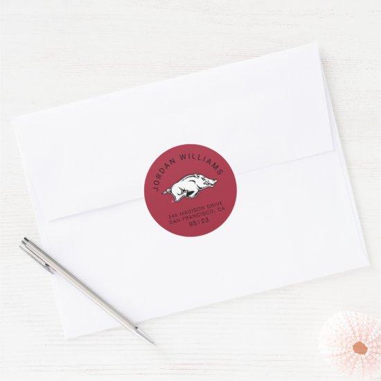 University of Arkansas Razorbacks Logo Classic Round Sticker