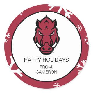 University of Arkansas Razorbacks Logo Classic Round Sticker