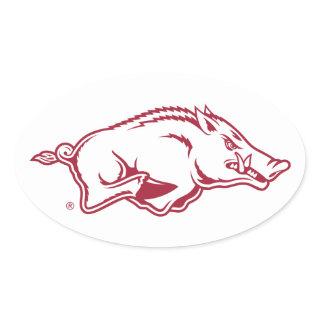 University of Arkansas Razorbacks Logo Oval Sticker