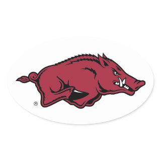 University of Arkansas Razorbacks Logo Oval Sticker