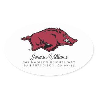 University of Arkansas Razorbacks Logo Oval Sticker