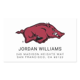 University of Arkansas Razorbacks Logo Rectangular Sticker