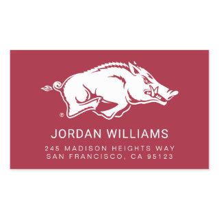 University of Arkansas Razorbacks Logo Rectangular Sticker