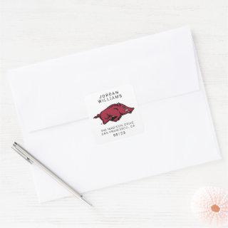 University of Arkansas Razorbacks Logo Square Sticker