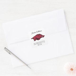 University of Arkansas Razorbacks Logo Square Sticker