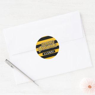 University of Idaho Alumni Stripes Classic Round Sticker