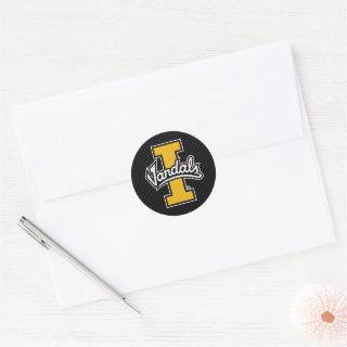 University of Idaho Carbon Fiber Pattern Classic Round Sticker