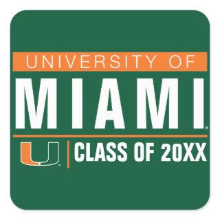 University of Miami Alumni Square Sticker