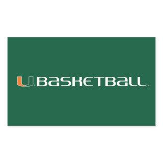 University of Miami Basketball Rectangular Sticker