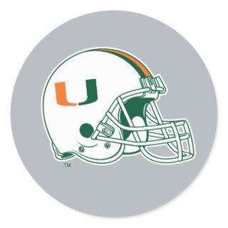 University of Miami Helmet Classic Round Sticker