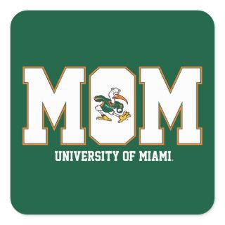 University of Miami Mom Square Sticker