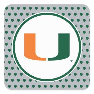 University of Miami U Square Sticker