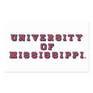 University of Mississippi | Block Type Rectangular Sticker