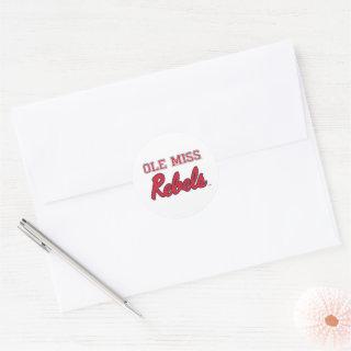 University of Mississippi | Ole Miss Rebels Classic Round Sticker