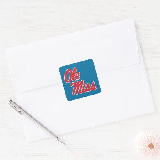 University of Mississippi | Ole Miss Script Square Sticker