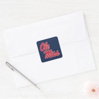 University of Mississippi | Ole Miss Script Square Sticker