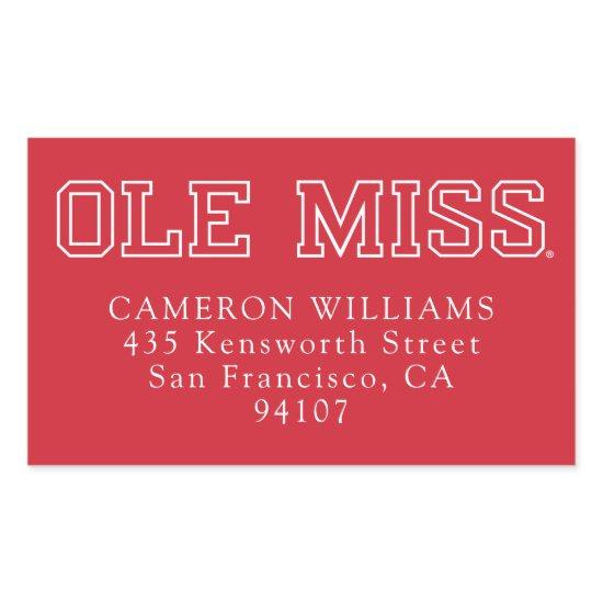 University of Mississippi | Ole Miss Wordmark Rectangular Sticker