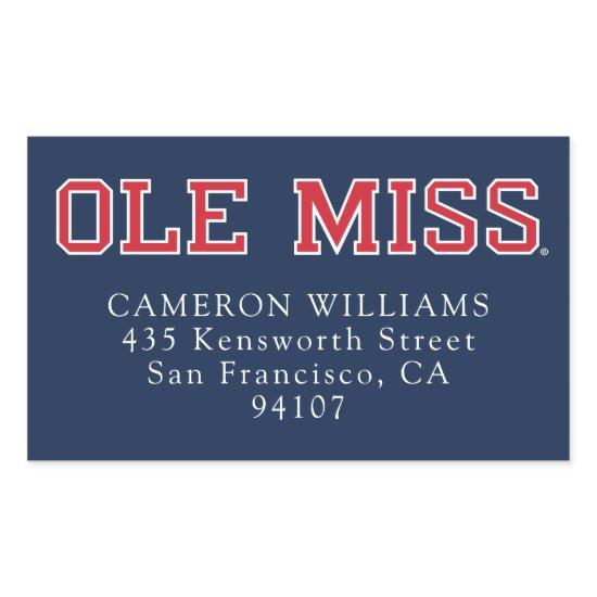 University of Mississippi | Ole Miss Wordmark Rectangular Sticker