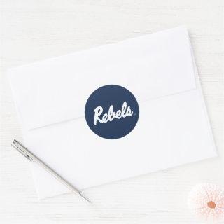 University of Mississippi | Rebels Script Classic Round Sticker