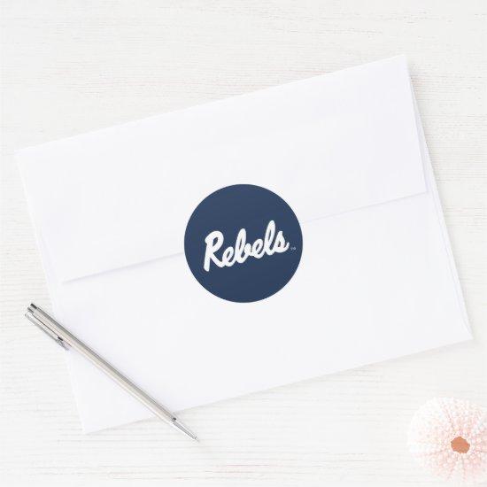 University of Mississippi | Rebels Script Classic Round Sticker