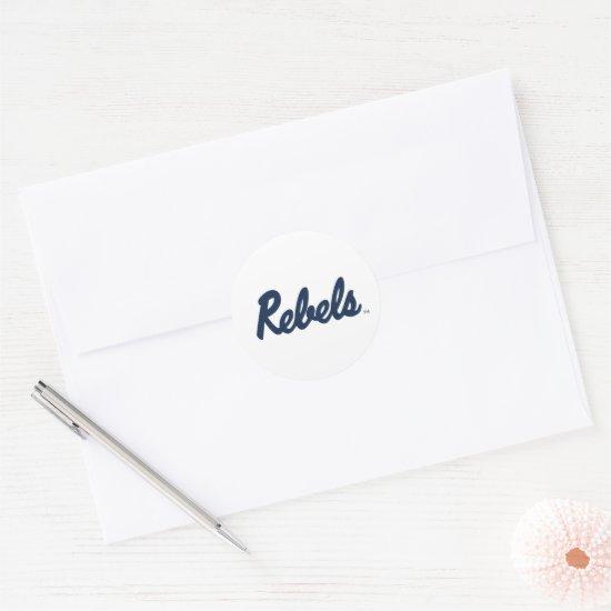 University of Mississippi | Rebels Script Classic Round Sticker