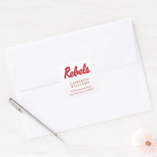 University of Mississippi | Rebels Script Square Sticker