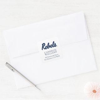 University of Mississippi | Rebels Script Square Sticker