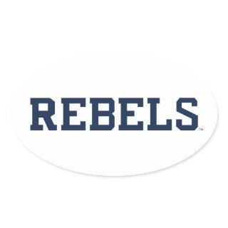 University of Mississippi | Rebels Wordmark Oval Sticker