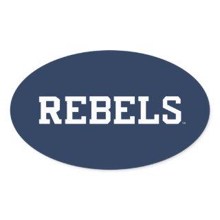 University of Mississippi | Rebels Wordmark Oval Sticker