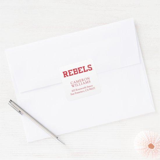 University of Mississippi | Rebels Wordmark Square Sticker