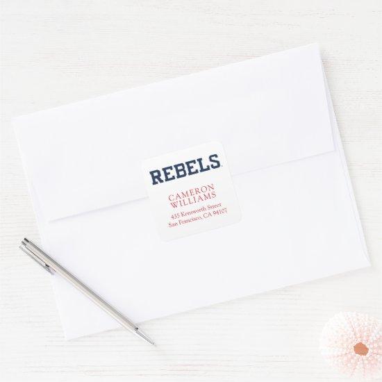 University of Mississippi | Rebels Wordmark Square Sticker